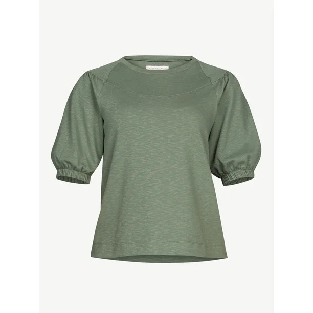 Free Assembly Women's Puff Sleeve T-Shirt - Walmart.com | Walmart (US)