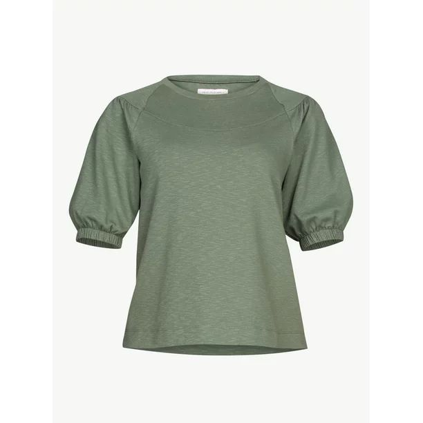 Free Assembly Women's Puff Sleeve T-Shirt - Walmart.com | Walmart (US)