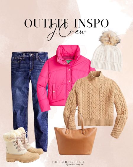 J.Crew outfit inspo for a cozy look! Holiday outfit, sweater, boots

#LTKstyletip #LTKSeasonal #LTKHoliday