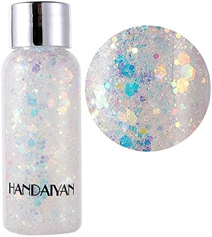 Body Glitter Gel Nail Hair Body Face Flash Eye Shadow Glitter Cream Chunky Glitter Mermaid Scale ... | Amazon (US)
