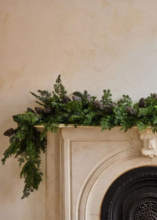 Real Touch Spruce and Pine Cone Garland - 48" | Afloral