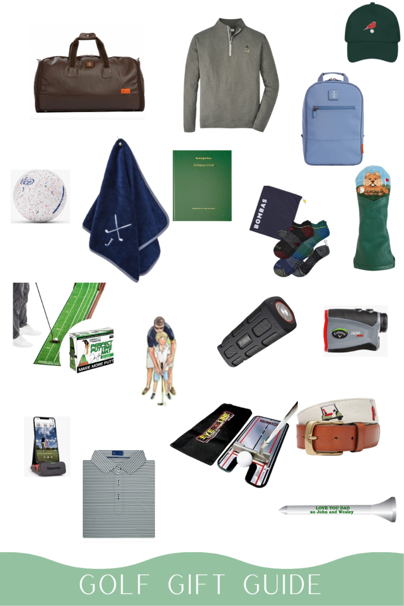 Golf gift guide for him!  Best range finder, favorite golf shorts, luxury golf towel, head covers, the best golf polos.  More on the blog Sarah-tucker.com 

#LTKunder50 #LTKHoliday #LTKmens