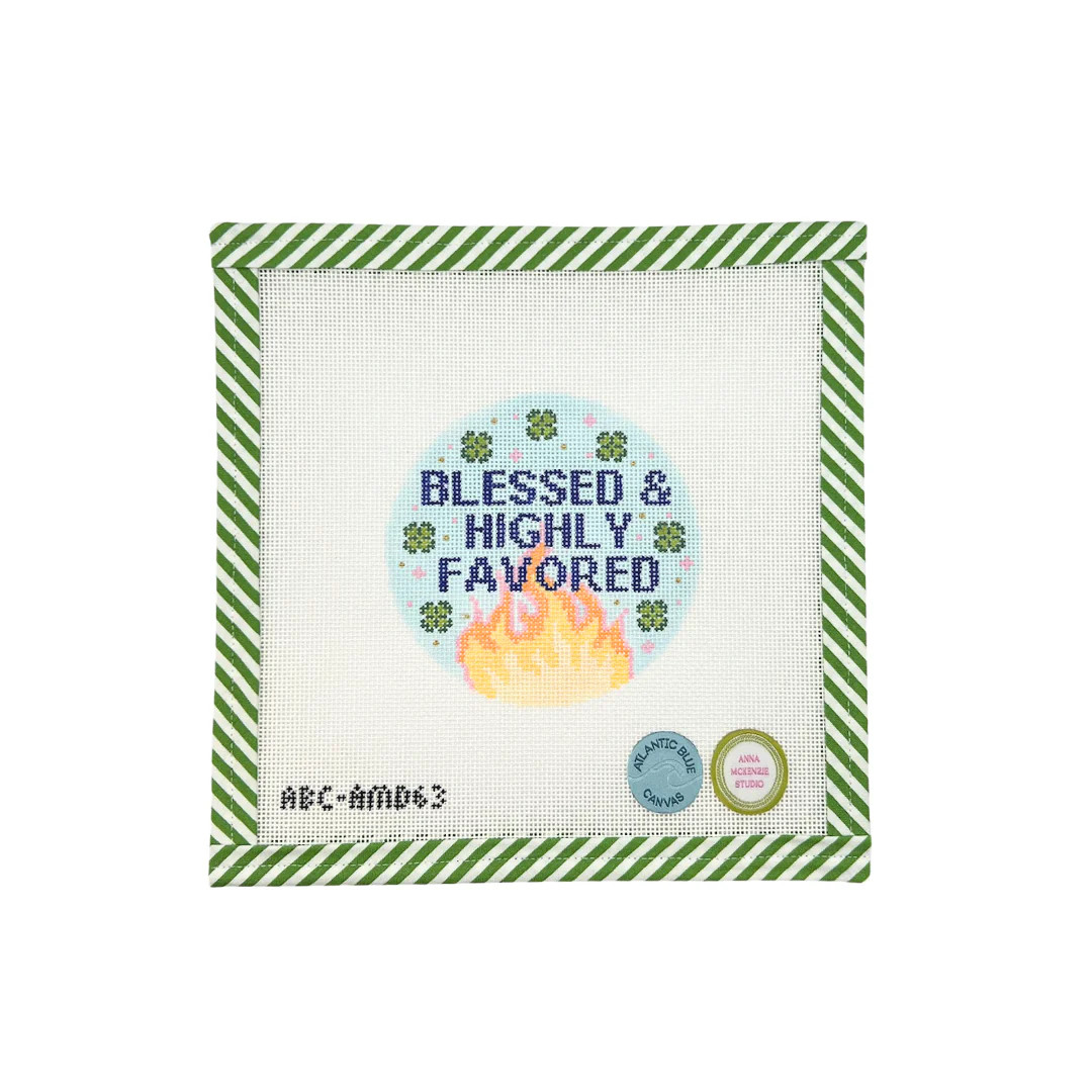 Blessed and Highly Favored | Atlantic Blue Canvas