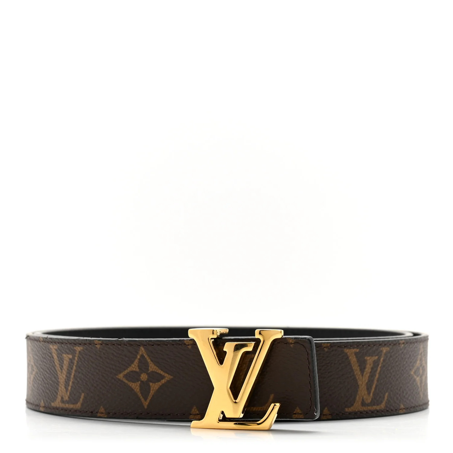 Calfskin Monogram 30mm LV Initiales Reversible Belt 90 36 Black | FASHIONPHILE (US)