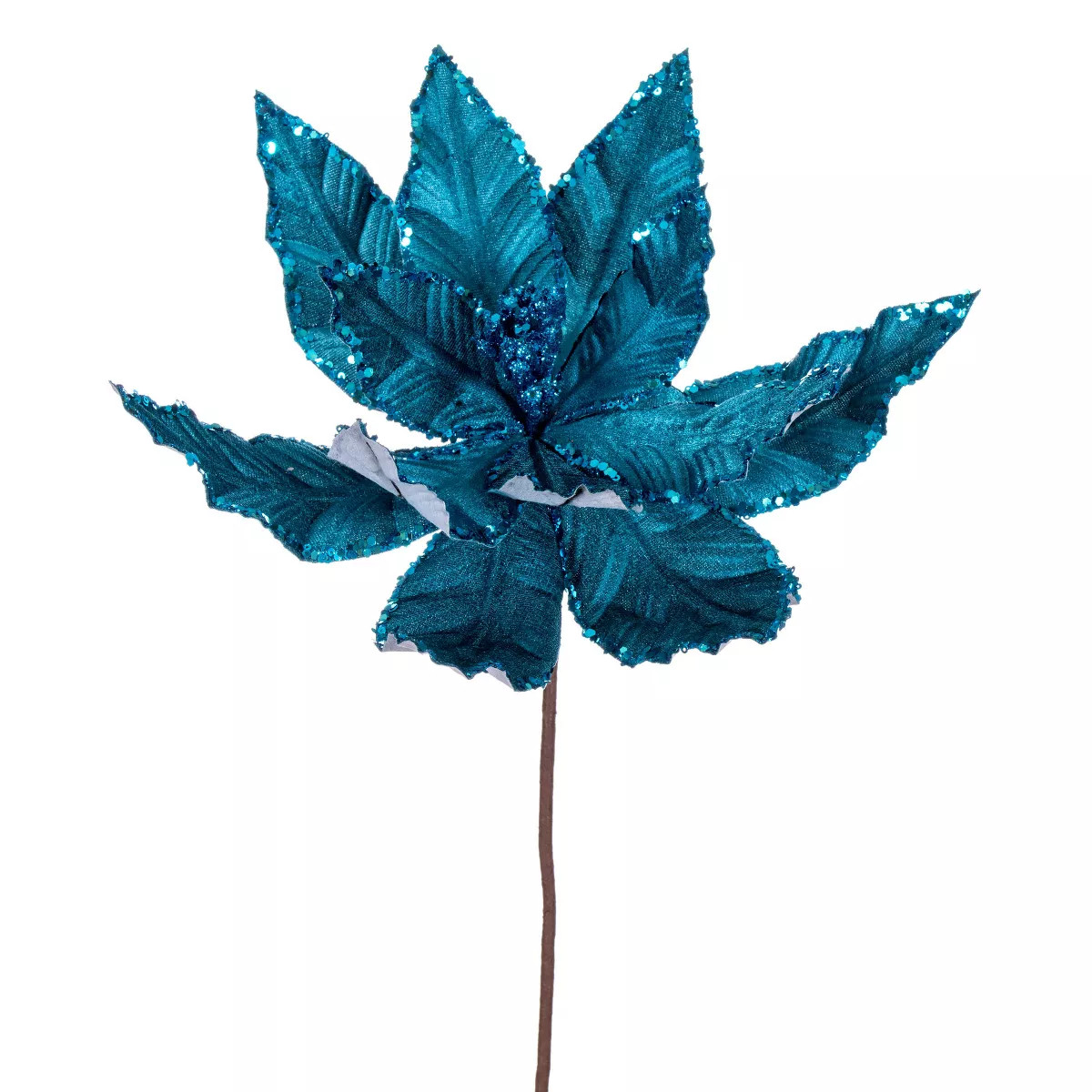 Vickerman 24" Velvet Sequin Trim Poinsettia | Target