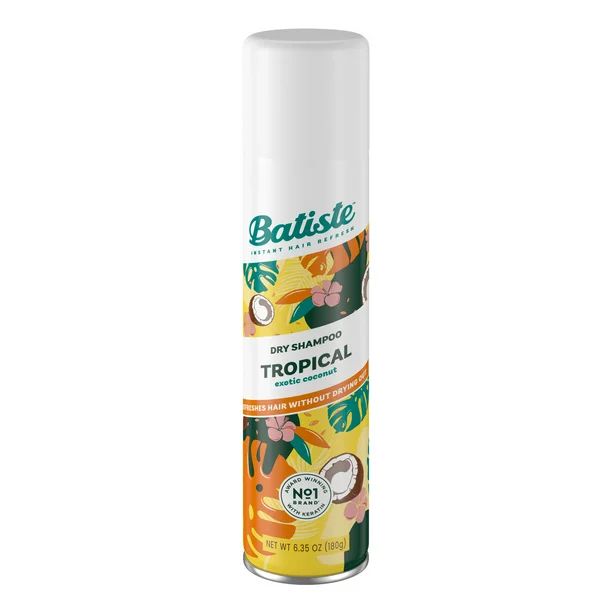 Batiste Dry Shampoo, Tropical Fragrance, Refresh Hair and Absorb Oil Between Washes, Waterless Sh... | Walmart (US)