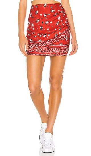 Darby Mini Skirt in Red Bandana | Revolve Clothing (Global)