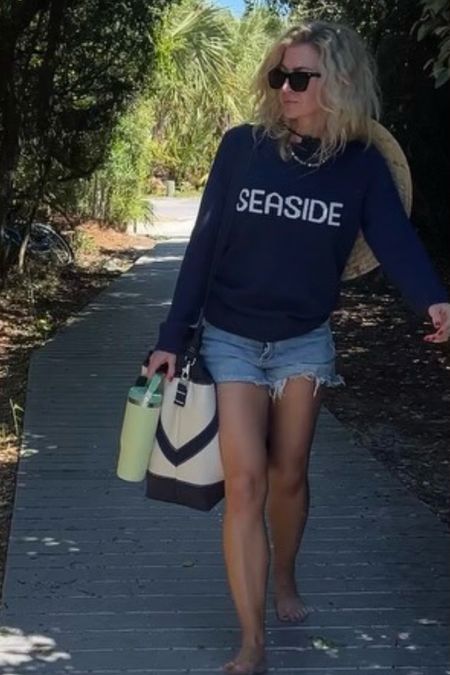 Spring break outfit! Seaside sweater + jean shorts 

#LTKstyletip #LTKSeasonal #LTKbeauty