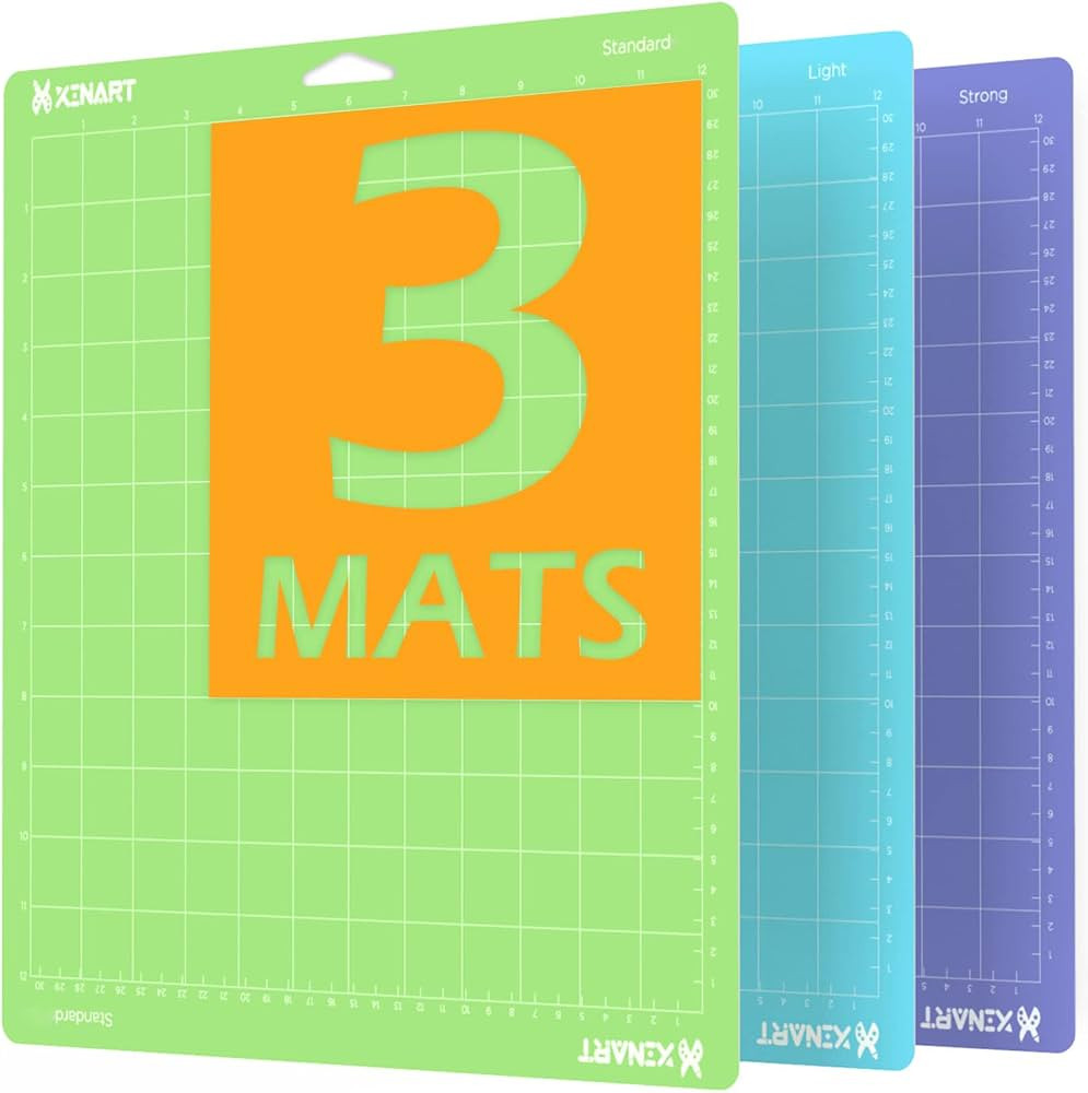 Xinart Cutting Mats for Cricut Maker 3/Explore 3/Maker/air 2,12x12 inch Standard+Light+Strong Gri... | Amazon (US)