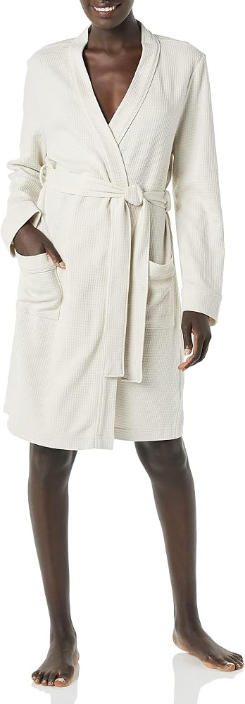 Amazon Essentials Women's Lightweight Waffle Full-Length Bath Robe (Available in Plus Size) | Amazon (US)