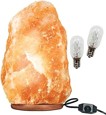 Large Himalayan Rock Salt Lamp Pink Crystal Natural Authentic Hand Carved Decor Lighting Dimmable... | Amazon (US)