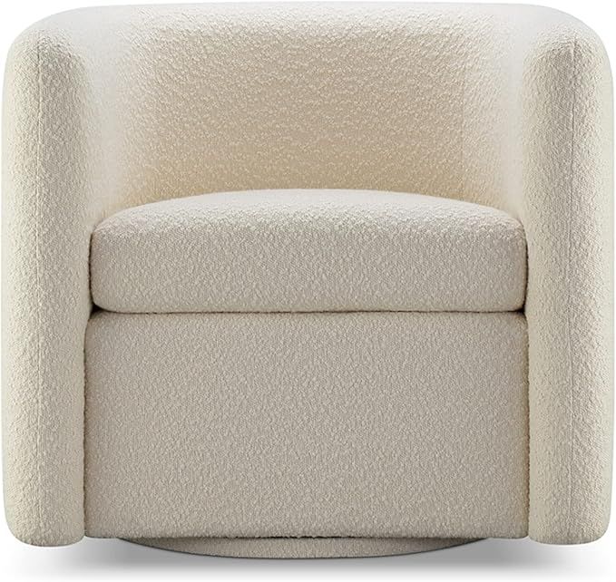 CHERS Ergonomic Lounge 361 Degree Armchair Novelle, Boucle Fabric Beige Swivel Accent Chair Club ... | Amazon (US)