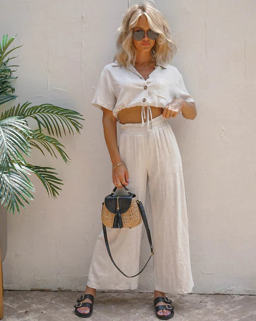 Sandbar Strolls Pocketed Pants - Natural | VICI