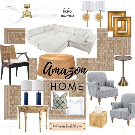 Amazon home finds!!
Cloud sofa dupe
Striped chairs
Rattan tissue box
Acrylic fan
Rattan scalloped coffee table
Grandmillenial throw pillows
Burl console table

#LTKfamily #LTKhome #LTKstyletip