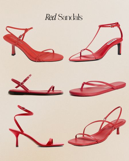 Red summer sandals ❤️