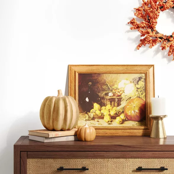 7.75" x 7" Ecomix Pumpkin Figurine Gold - Threshold™ | Target