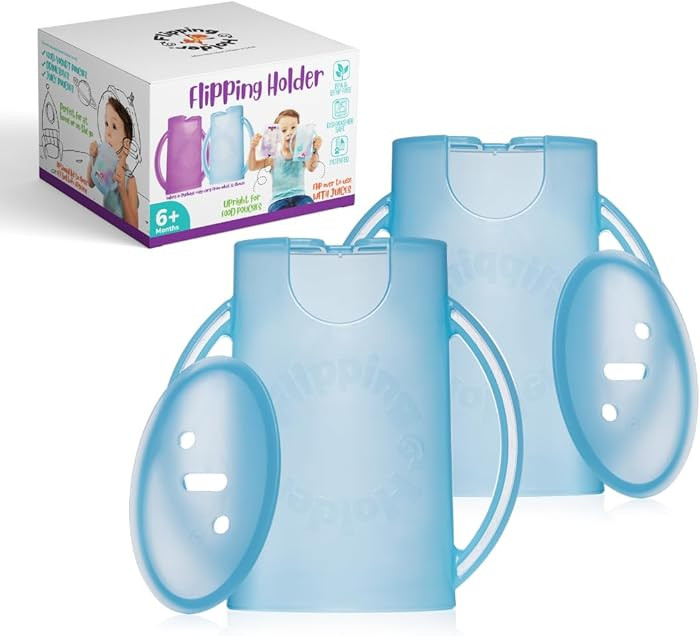 Flipping Holder Food Pouch Holder Juice Box Drink Applesauce Snack Holder
        Squeeze Proof, ... | Amazon (US)
