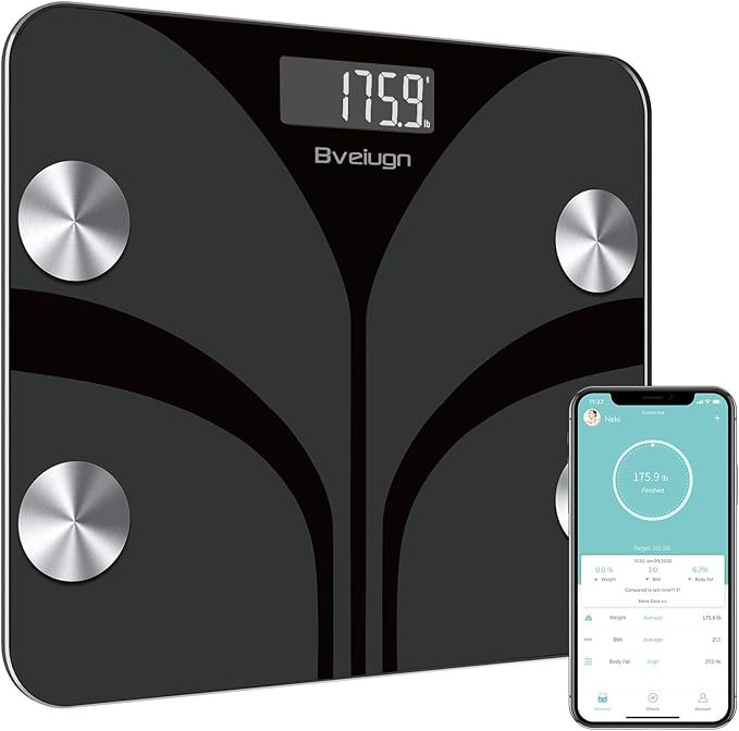 Body Fat Scale, Smart Wireless Digital Bathroom BMI Weight Scale, Body Composition Analyzer Healt... | Amazon (US)