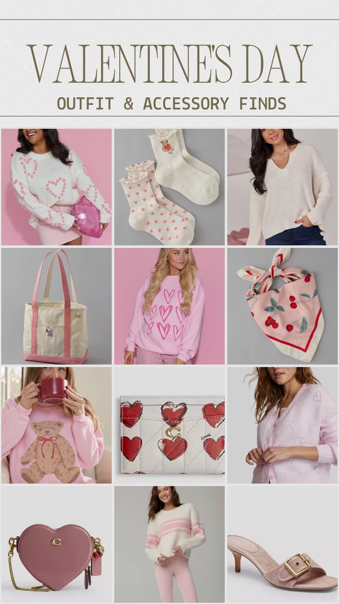 Valentine’s Day outfit & accessory finds 

Ltkfindsunder50 / ltkmidsize / ltkplussize / ltkootd / ltkgrwm / LTKitbag / LTKshoecrush / LTKstyletip / Valentine’s Day / Valentine’s Day finds / Valentine’s Day edit / Valentine’s Day outfit / Valentine’s Day outfits / Valentine’s Day sweater / Valentine’s Day bag / it bag / coach heels / coach / coach outlet / heart sweater / teddy bear sweater / pink lily / Valentine’s Day outfit inspo / sale / sale alert / gifts for her / Valentine’s Day gift guide / Valentine’s Day gifts / Valentine’s Day gift for her / Valentine’s Day gifts for her / galentines day

#LTKFindsUnder100 #LTKSaleAlert #LTKSeasonal