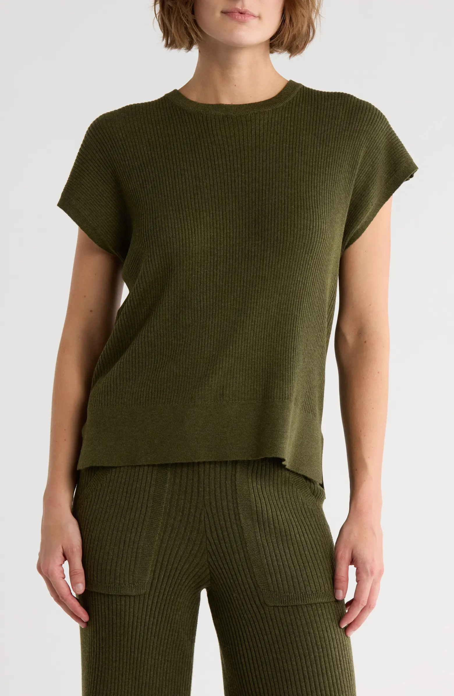 Splendid Ribbed Short Sleeve Sweater | Nordstromrack | Nordstrom Rack