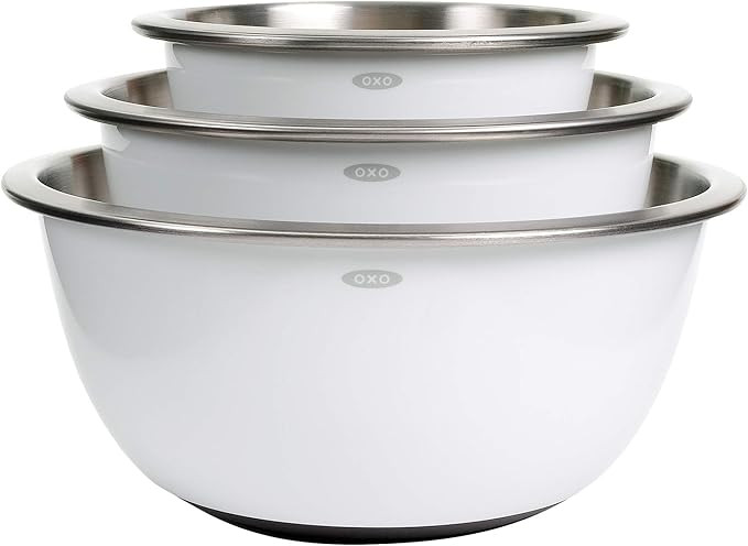 OXO Good Grips 3-Piece Stainless-Steel Mixing Bowl Set | Amazon (US)