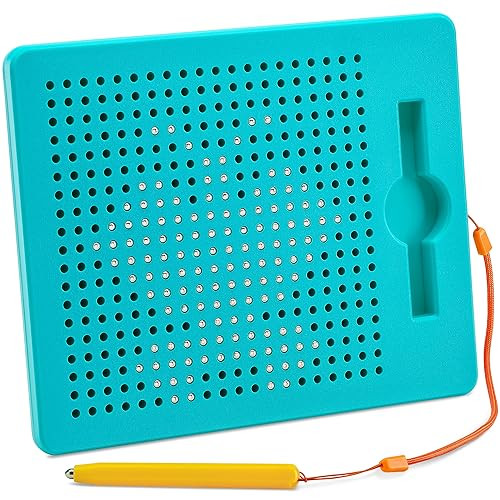 Magnetic Drawing Board for Kids & Toddlers with Beads and Magnet Stylus Pen - Magnetic Tablet Toy... | Amazon (US)