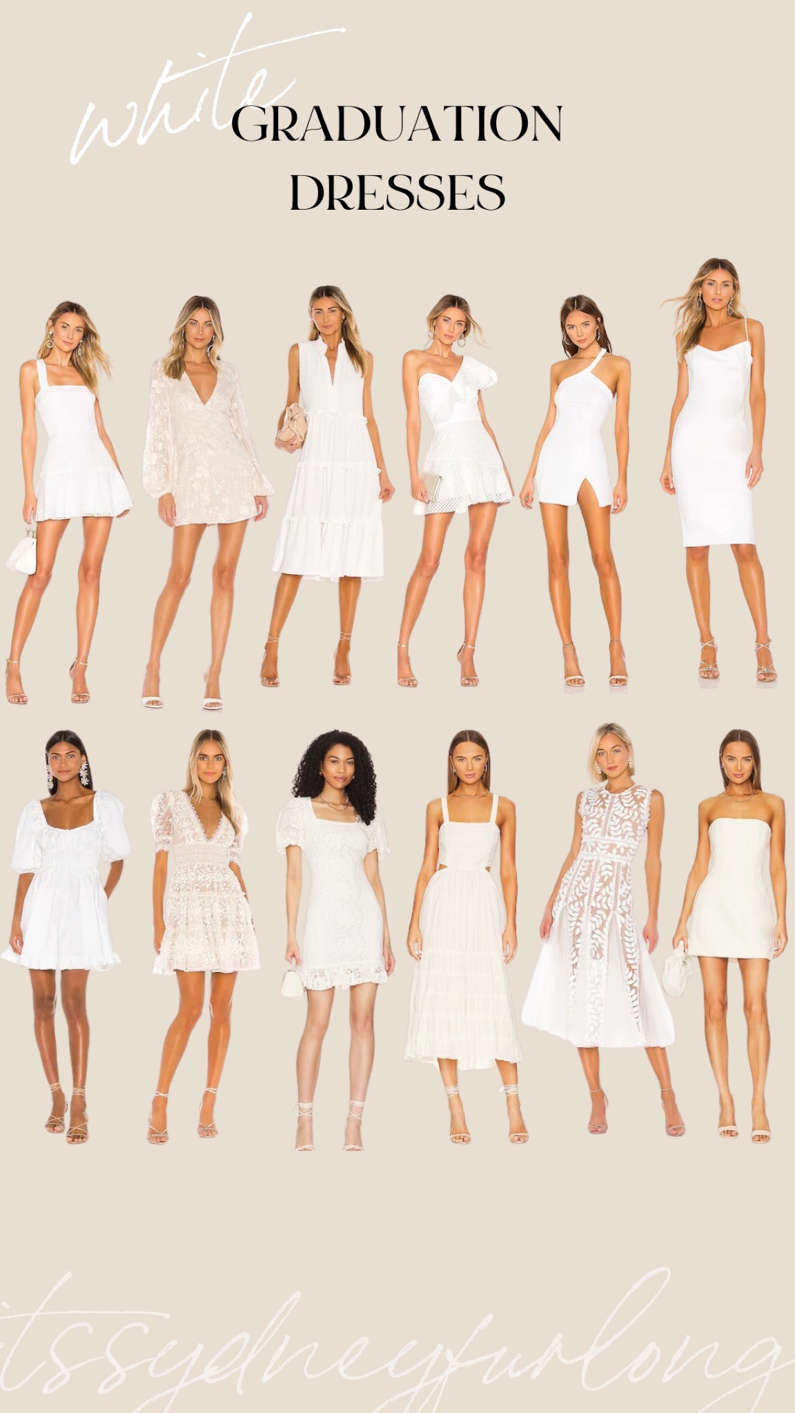 Revolve White Graduation Dresses 🕊️🤍✨

Graduation dresses, bridal dresses, white dress, revolve, rehearsal dinner dress and outfit, senior picture dress

#LTKunder100 #LTKSeasonal #LTKwedding