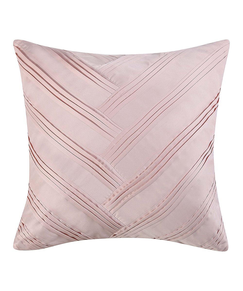 Blush Lyon V-Pleat Square Decorative Pillow | zulily