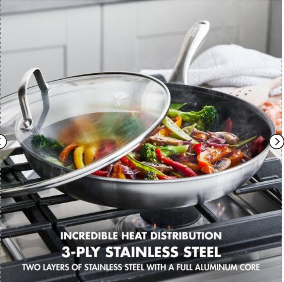 Greenpan ceramic stainless steel Frypan