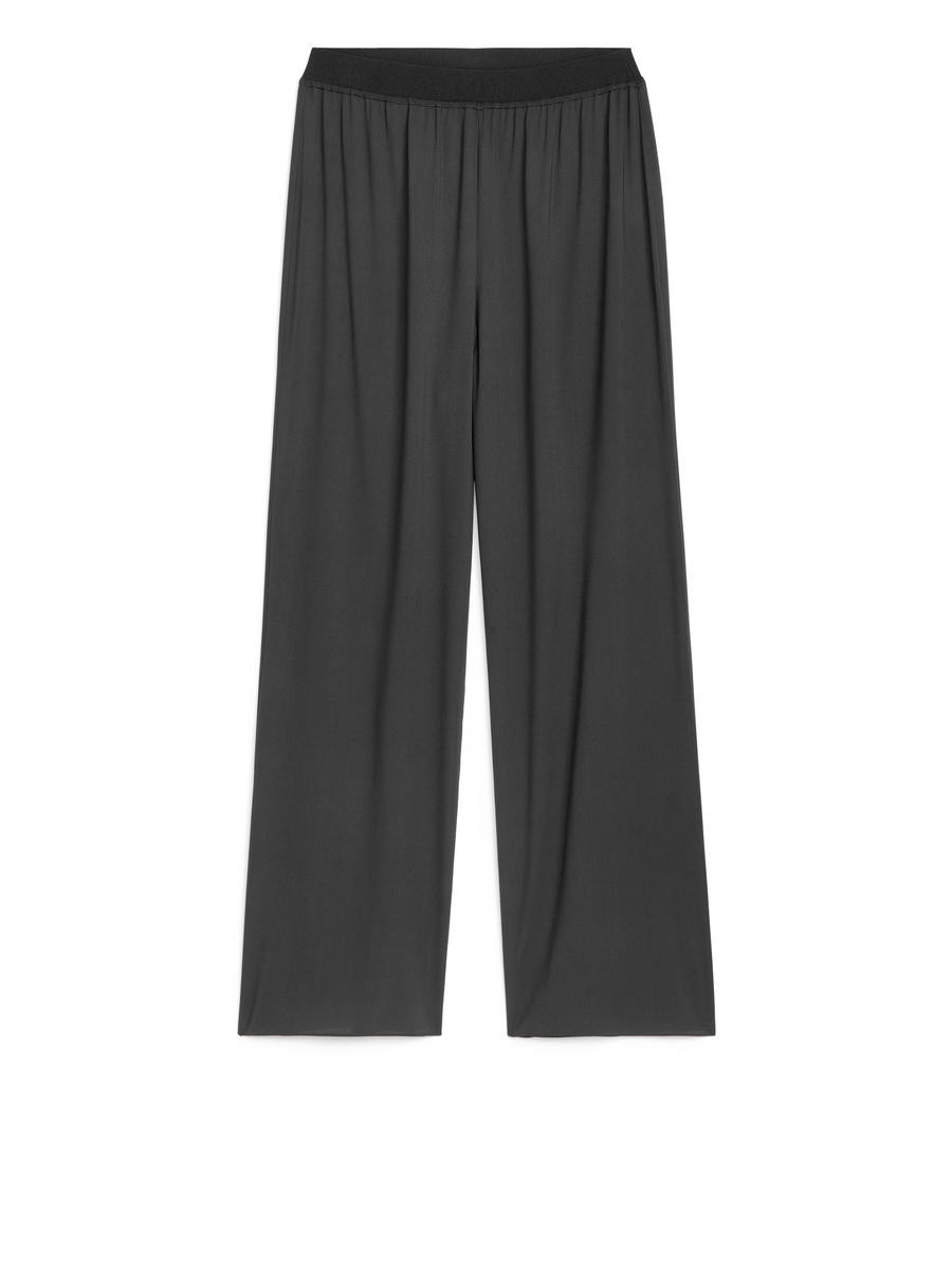 Hose Aus Seidenkrepp - Grau | ARKET (EU)