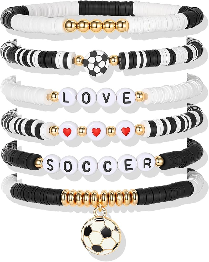 World Soccer Game-day Cup Bracelet Stack Set 7pcs Softball/Baseball/Basketball/Soccer/Volleyball/... | Amazon (US)