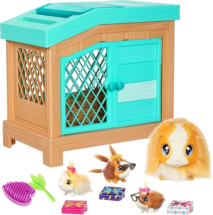 Little Live Pets Mama Surprise Guinea Pig Plush Toy, Interactive Stuffed Guinea Pig Hutch and 3 B... | Amazon (US)