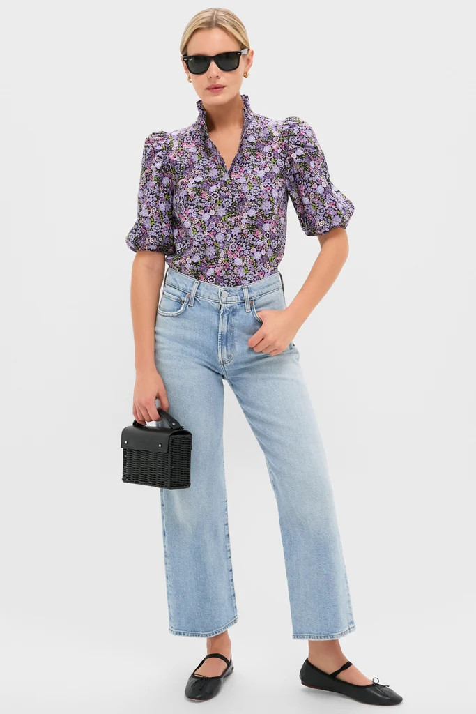 Shades of Purple Floral Florence Blouse | Tuckernuck (US)
