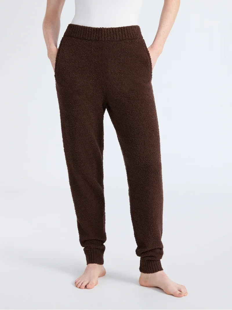 Joyspun Women's Sleepwear Cozy Knit Joggers, 29'' Inseam, Sizes XS-3X - Walmart.com | Walmart (US)