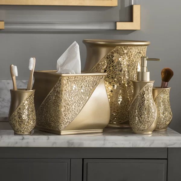 Channce Champagne 6 Piece Bathroom Accessory Set | Wayfair North America