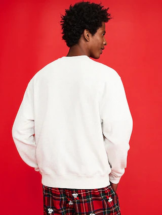 Old Navy x Disney Mickey Mouse Oversized Holiday-Graphic Sweatshirt for Men | Old Navy (CA)