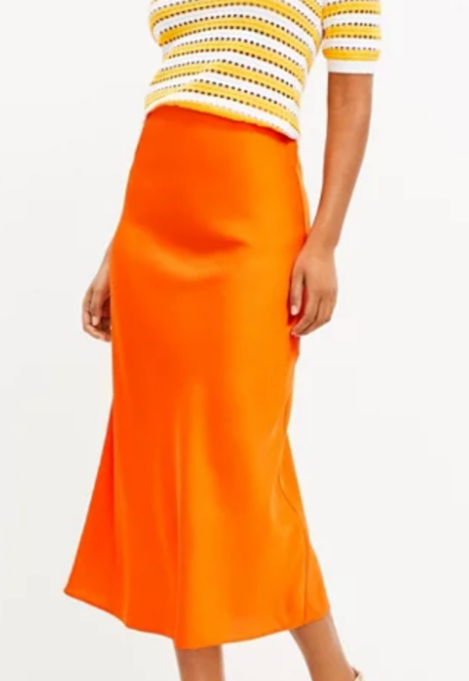 Orange Midi Skirt