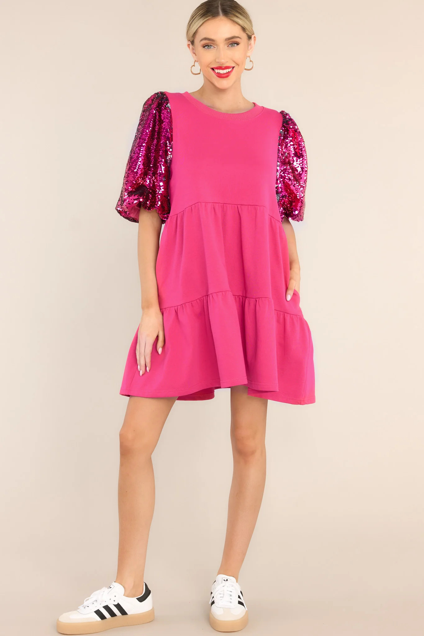 Lost In Love Hot Pink Mini Dress | Red Dress 