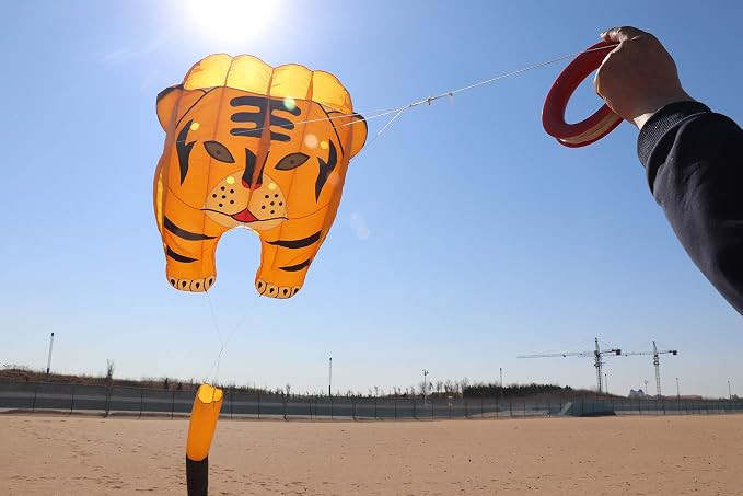 Tiger 3D Kite for Adult, Soft Nylon Material Parafoil Kite for Kids. Easy to Fly 244×39 inch wit... | Amazon (US)