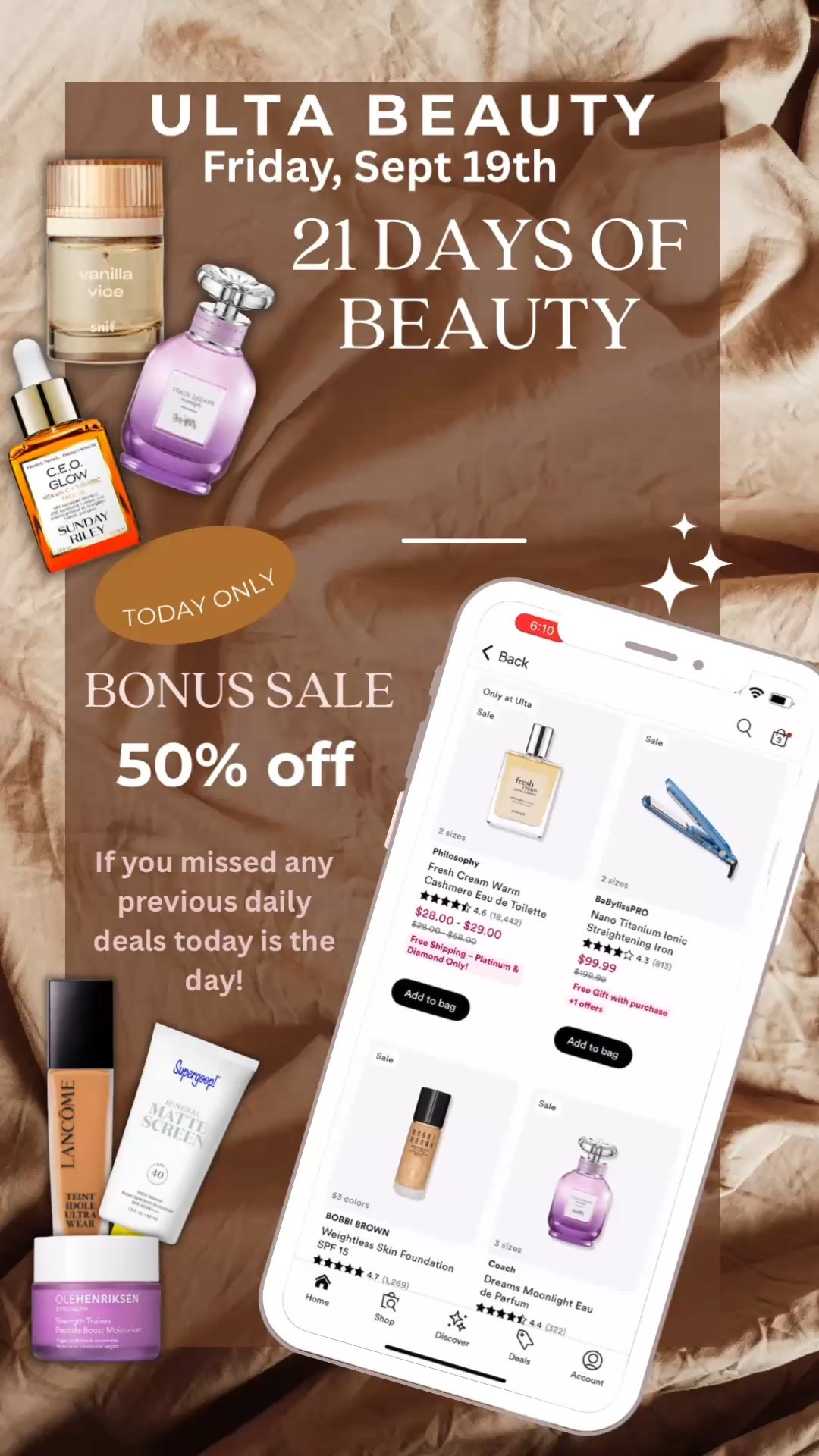 Ulta Beauty Bonus Day! If you missed any of the 21 days of beauty today is your last day to grab your favorite products or try new ones! 

#LTKBeauty #LTKFallSale #LTKSaleAlert