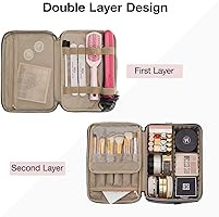 Large Makeup Bag,BAGSMART Cosmetic Cases,Double Layer Makeup Organizer,Protable Travel Makeup Tra... | Amazon (US)