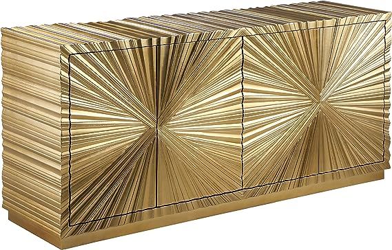 Meridian Furniture Golda Collection Modern | Contemporary Gold Leaf Sideboard/Buffet with Intrica... | Amazon (US)