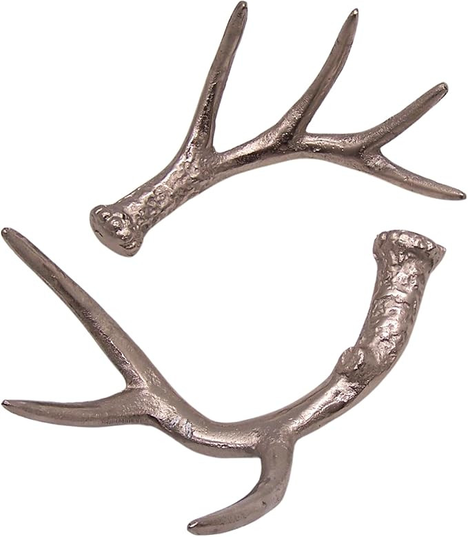 Wowser Silver Toned Faux Antlers, Unique Tabletop Home & Office Decor, Antler Decor, 2 Assorted S... | Amazon (US)