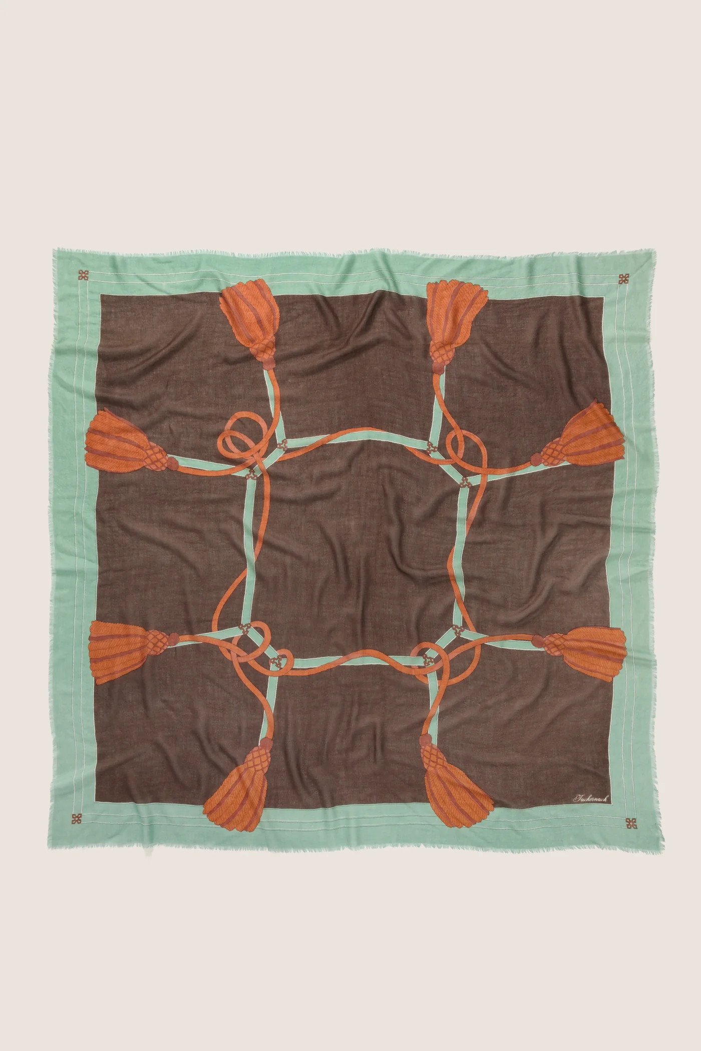 French Tassel Silk Cashmere Blend Large Scarf | Tuckernuck (US)