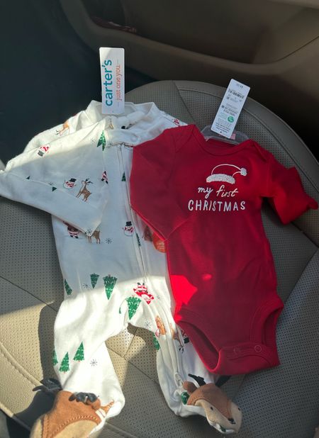 Target Christmas baby outfits: my first Christmas onesie by Carter’s // 2 way zipper Christmas onesie with hat 

#LTKHoliday #LTKbaby #LTKfamily