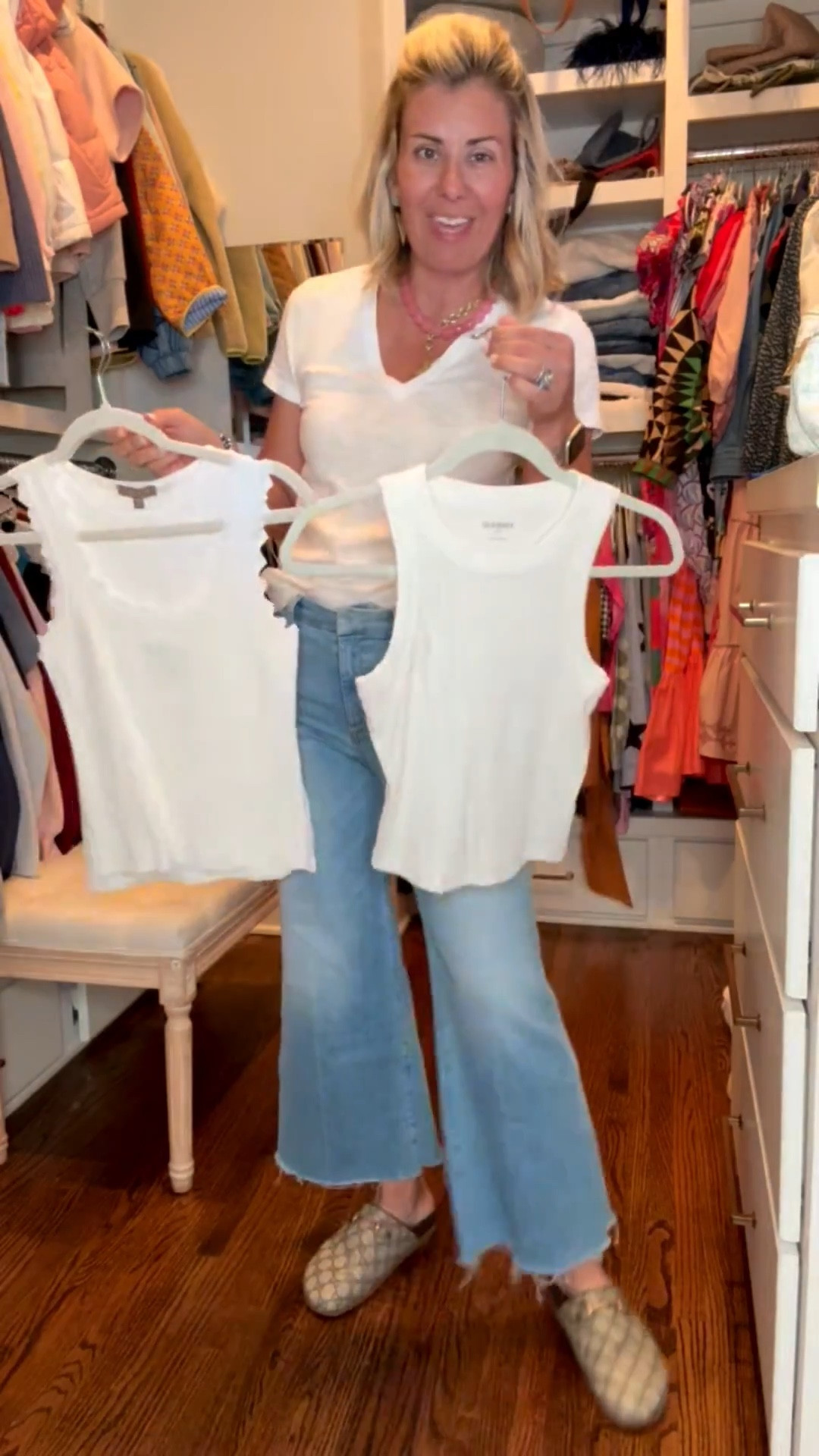 I want to show you my other favorite white tees and tanks. These are closet staples that I will buy over & over. I wear xs. 

#LTKdayinmylife #LTKOver40 #LTKmomlife