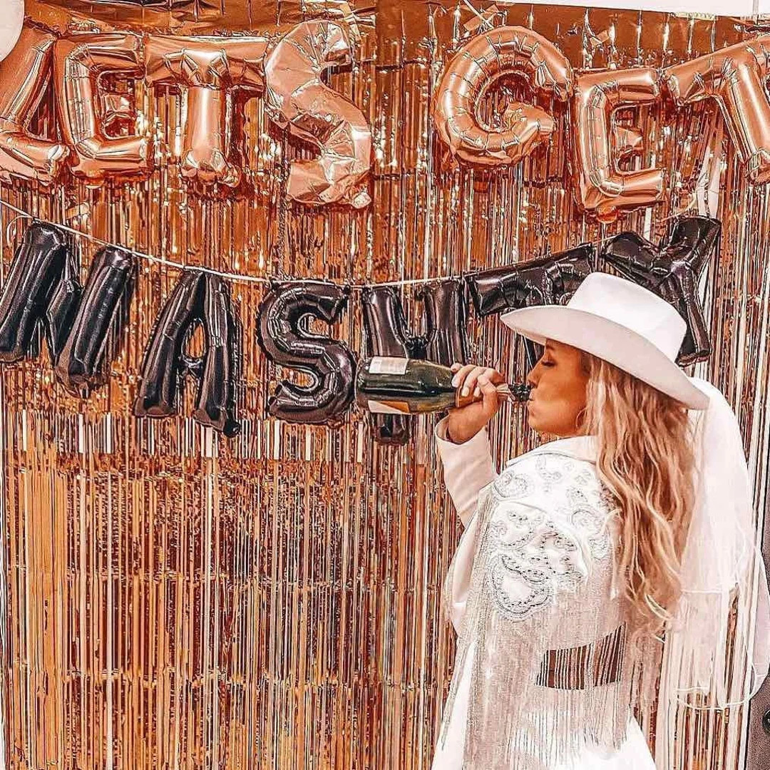 Cowboy Hat Veil for Bride | Country Western Bachelorette Party | Pink Black Cow Print Cowgirl Par... | Etsy (US)