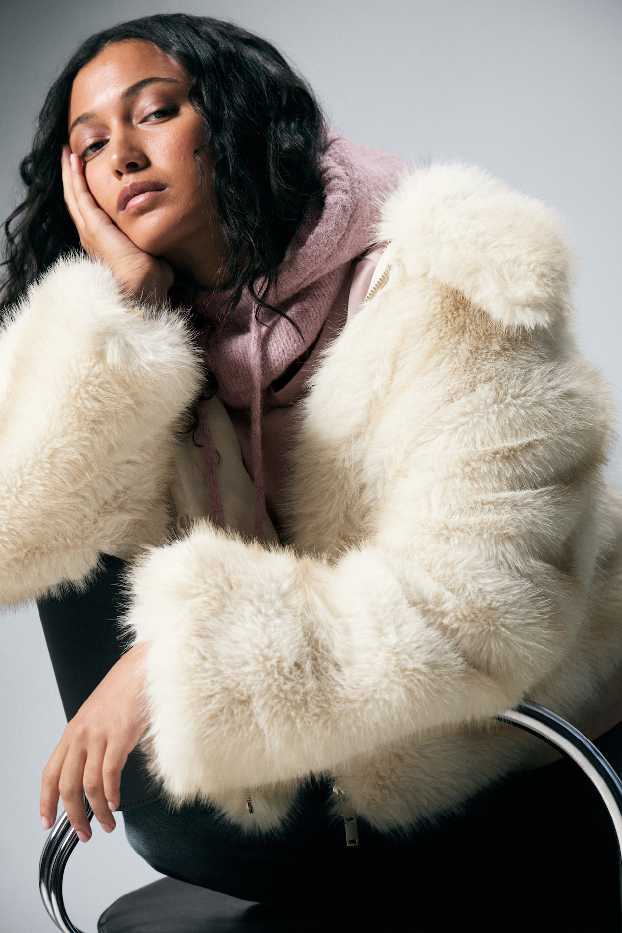 Jas met rits van imitatiebont | H&M (DE, AT, CH, NL, FI)