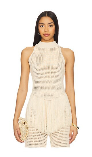 DEVON WINDSOR Titan Top in Tan. - size L | Revolve Clothing (Global)