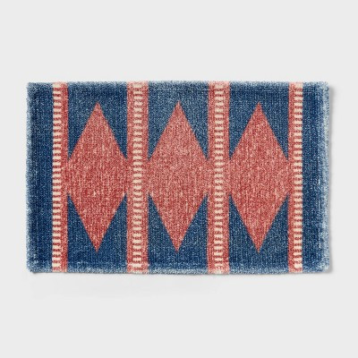 20"x30" Americana Bath Rug Navy Blue/Red - Threshold™ | Target